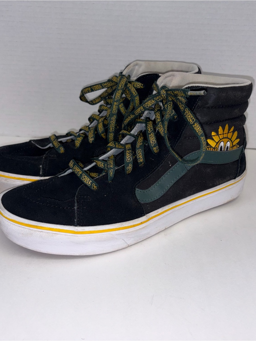 Vans High-Top Sneakers with Yellow Sun Graphic